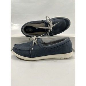 Womens Crocs Loafers Slip On Size 8 Navy Blue Colored Triple Crocs Comfort